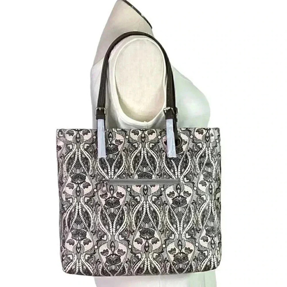 SAKROOTS Shopper Tote Loyola Soulful Desert Purse Black Multi Bag Charms NEW - Picture 8 of 15